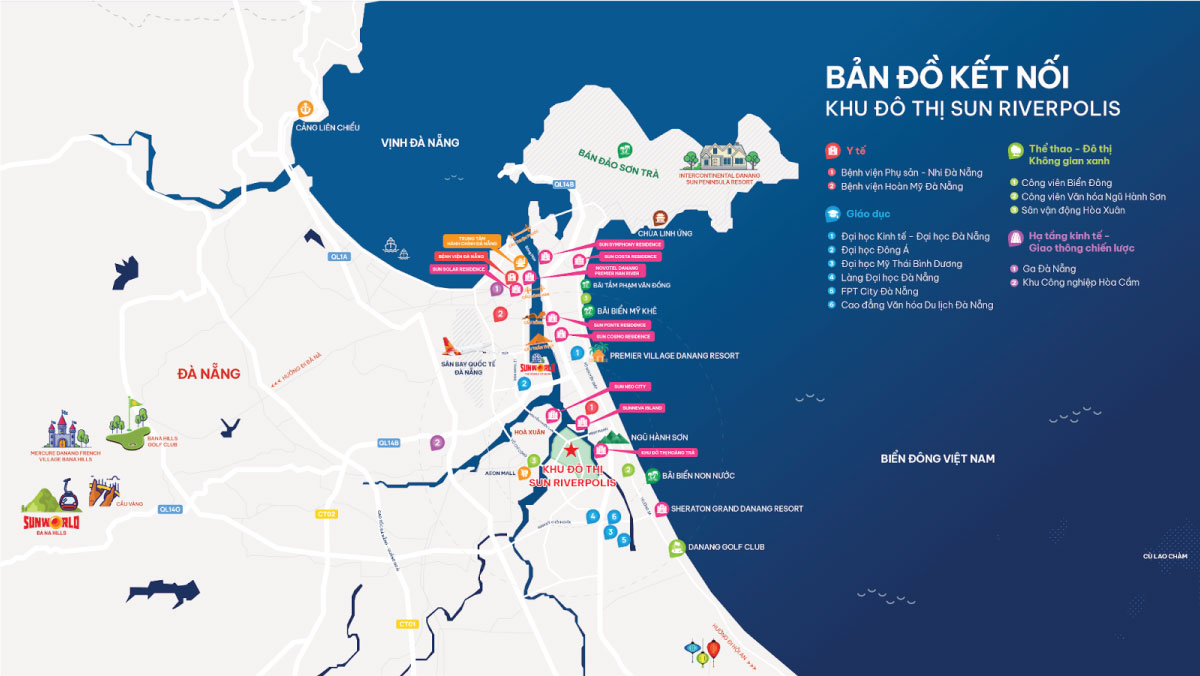 Bản đồ vị trí dự án FourS Tower Sun Group Đà Nẵng