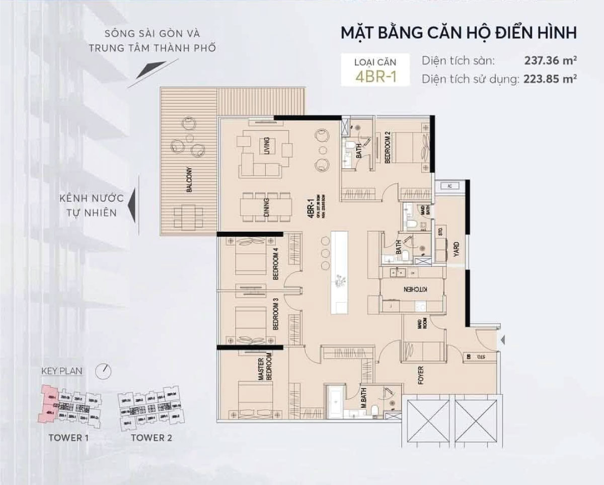 Phân Tích Chi Tiết Layout 4 Phòng Ngủ: Đỉnh Cao Của Sự Tinh Tế